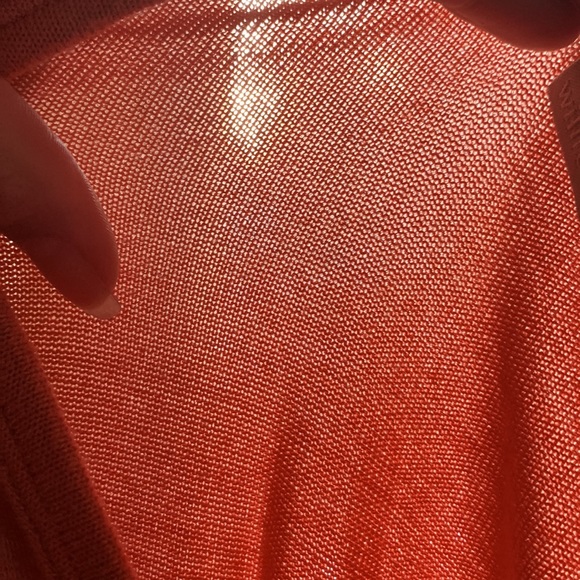 Aritzia Wilfred Free orange fitted long sleeve crop top - Picture 4 of 5